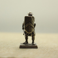 Figurine de soldat de la Légion Romaine médiévale en cuivre pur OM02, modèle de guerrier antique, statue de collection pour bureau