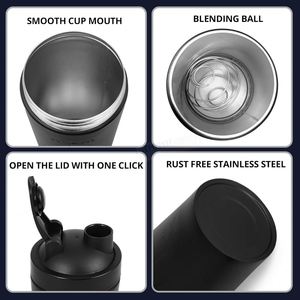 Bouteille de mélange personnalisée en acier inoxydable, tasse à eau, tasse à milkshake protéiné, tasse de sport et de fitness pour l'extérieur avec LOGO personnalisé - Product Image 4