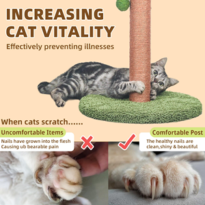 Griffoir pour chat en laine durable, 54 cm, forme <span class=keywords><strong>d</strong></span>'arbre à coco créative, base stable, facile à assembler, vente en gros pour animaux de compagnie - Product Image 3