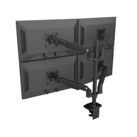 Support d'ordinateur à quatre écrans, tour gauche et droite, hauteur ajustable, système universel avec bras pour moniteur