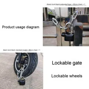 Candado de seguridad de aleación de Zinc con núcleo de cobre, resistente al agua, antirrobo, con alarma inteligente para puerta exterior, resistente a la oxidación - Product Image 4