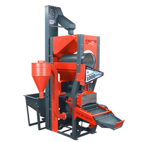 DAWN AGRO 6N2000 Moulin à riz commercial électrique 4-en-1 avec élévateur, capacité 1000 kg, faible taux de riz cassé