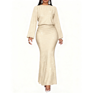 <span class=keywords><strong>Robe</strong></span> <span class=keywords><strong>de</strong></span> soirée longue à manches longues, sexy, scintillante, à queue <span class=keywords><strong>de</strong></span> poisson, taille haute, pour femmes grandes tailles, collection automne - Product Image 5
