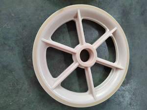 Pulegge a rulli per cavi di grande diametro in Nylon MC gomma alluminio rivestito in gomma - Product Image 2