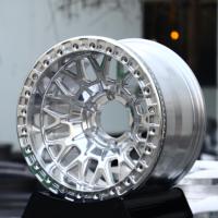 Nouvelles jantes Walle en alliage d'aluminium forgé, design concave, couleur argent, jantes de rechange 8J-12J 18-24 pouces 6x139.7 4 pièces