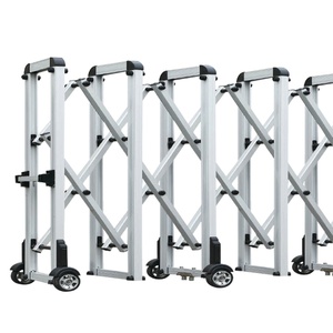 Barrière de sécurité routière manuelle extensible en aluminium de haute qualité, clôture temporaire coulissante pour le contrôle des foules, idéale pour les gares ferroviaires - Product Image 2