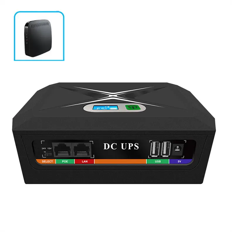 Batterie de secours de batterie de secours multi sortie Mini 60w UPS alimentation sans interruption en ligne 5V DC 9V 12V mini ups