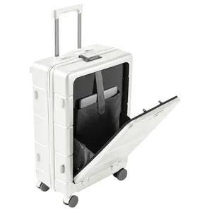 2024売れ筋キャリーオンスーツケース20インチラゲッジUSB充電フロントポケットPCハードサイドスーツケーストロリーバッグラゲッジ