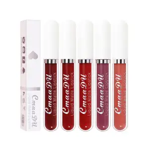 Lipstik Matte, Lipstik Matte, Lipcream Beludru Tahan Air, Tahan Lama Penggunaan Ganda Makeup Profesional Bibir dan Pipi