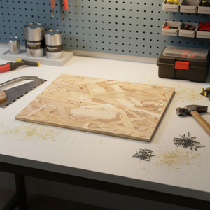 Panneau <span class=keywords><strong>OSB</strong></span> laminé imperméable pas cher, bord carré, 2800x1196mm, pour meubles, usage intérieur, garantie 3 ans - Product Image 1