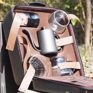 Vierta sobre la cafetera de vidrio Juego de goteros Escala Kit de preparación de viaje Juego de filtro de regalo Bolsa <span class=keywords><strong>Cafe</strong></span> Kafe Maker Coffee Brewer - Product Image 4