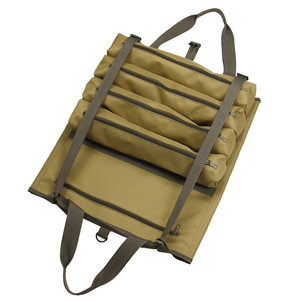 Organizador de maletero de coche, bolsa de herramientas plegable de tela Oxford con múltiples bolsillos, color caqui y negro, bolsa colgante de gran tamaño para almacenamiento en vehículos - Product Image 1