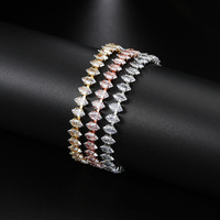 Браслет Pulseras y Brazaletes Женский, регулируемая цепочка для рук, простой Теннисный браслет в форме конского глаза с фианитом
