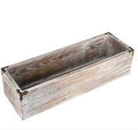 Boîte de jardinière en bois de grange rustique de 5 pouces artisanat en bois carré avec revêtement en plastique pour panneaux muraux ou jardinières fournitures de jardin