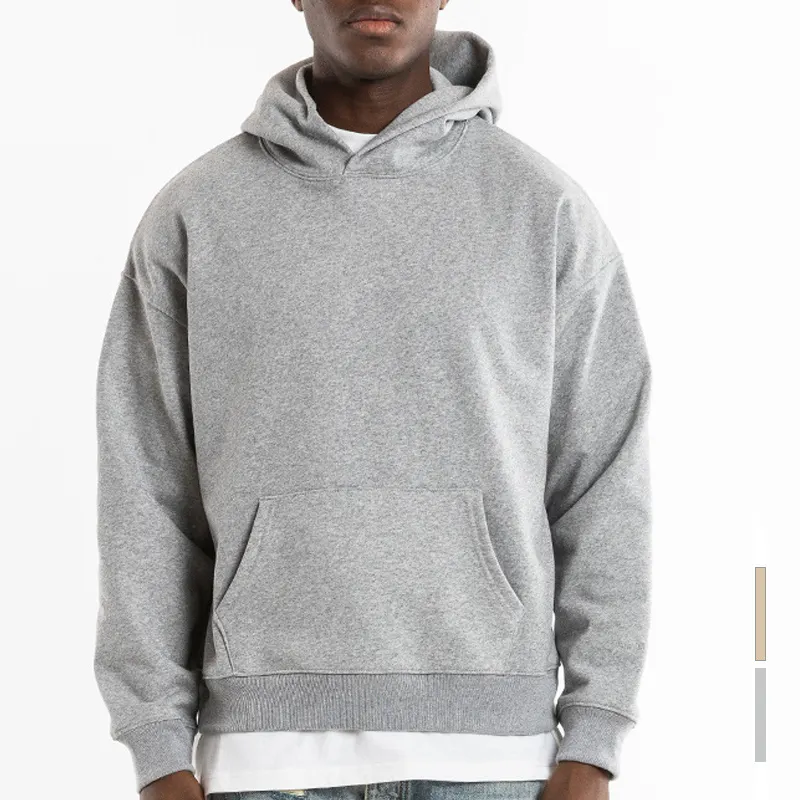 Wholesale Grey Washed Hoodie Oversize Hoodie Embroidery Logo Custom Mens Hoodie Luxury Men's Hooded Sweatshirt