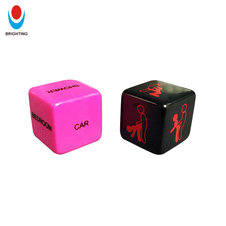 Rose Red & Black Dice Set