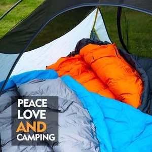 Sac de couchage respirant à double fermeture éclair, portable, pour le camping, chaud jusqu'à <span class=keywords><strong>0</strong></span> degré, avec sac de rangement, 400 fill power, <span class=keywords><strong>duvet</strong></span> d'oie - Product Image 5