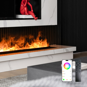 Cheminée élégante et luxueuse à effet de brouillard, flammes LED dynamiques, un choix privilégié pour l'ameublement de la maison - Product Image 2