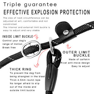 Tali kekang anjing mewah kualitas Premium nilon kuat dan kokoh nyaman sangat tahan lama untuk persediaan hewan peliharaan mendaki gunung - Product Image 5