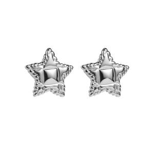 Pendientes de Estrella de Cinco Puntas Estilo Retro Francés, Chapados en Oro, con Circonita Cúbica de Corte Princesa, de Acero Inoxidable para Mujer - Product Image 5