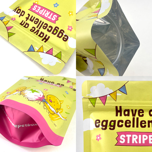 Custom Printed Easter Cartoon Stand Up Zipper Pouch Resealable Foil <b>Bag</b> For Candy Cookie Snack Packaging - Product Image 4