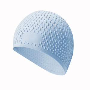 Gorro de natación de silicona con protección para los oídos, forma de lágrima, unisex, tamaño grande, color sólido, para natación y deportes acuáticos - Product Image 5