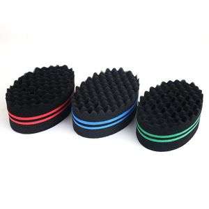 Oval Hair Sponge Brush For Braids And Curls 145x95x55mm <b>Small</b> Wave Twisting Tool Unisex Heatless Curling Set - Product Image 1