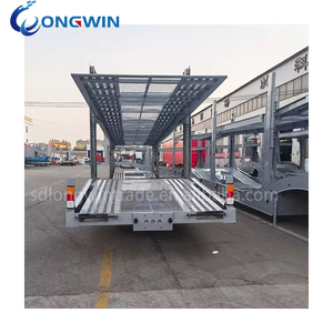 Xe tàu sân bay bán Trailer nhà máy giá giao thông vận tải Trailer đôi boong 10 xe tàu sân bay bán Trailer phẳng để bán - Product Image 6