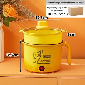 Casserole électrique de voyage multifonctionnelle de 1,8 L, en acier inoxydable haut de gamme, légère, avec pot intérieur intégré, pour la maison et les restaurants - Product Image 3