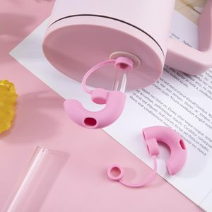 ฝาปิดหลอดดูดดูดซิลิโคนเกรดอาหารใช้ซ้ำได้ไร้รอยยับกันฝุ่น - Product Image 4