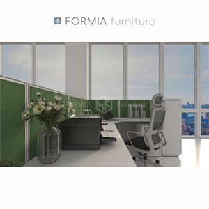 Conjunto Modular de Oficina Moderna, Muebles de Cubículo, Estaciones de Trabajo, Escritorio para 2 Personas con Separador - Product Image 4