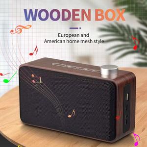 Altavoz Bluetooth Portátil Pequeño Retro de Madera con Subwoofer y Woofer para DJ - Product Image 2