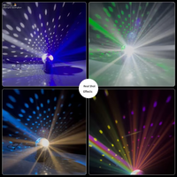 Projecteur LED DMX512 à tête mobile, boule disco miroir rotative et réfléchissante pour éclairage de scène, idéal pour fêtes, mariages, clubs et bars