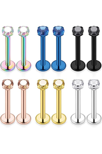 16G Acier Inoxydable Labret Anneau Zircon Oreille Cartilage Tragus Lèvres <span class=keywords><strong>Piercing</strong></span> Bijoux Helix <span class=keywords><strong>Piercing</strong></span> Boucle D'oreille Mode <span class=keywords><strong>Piercing</strong></span> Sexe - Product Image 6