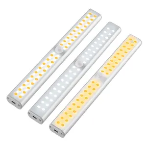 Дешевая заводская цена светодиодные фонари с датчиком движения перезаряжаемые прямоугольные лампы для кухонного шкафа