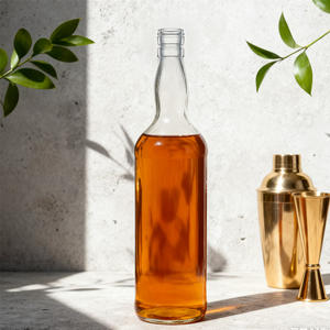 Bouteille en verre de luxe 1000ml 750ml pour <span class=keywords><strong>Tequila</strong></span>, Vodka, Whisky, Gin, Liqueur, <span class=keywords><strong>Agave</strong></span>, avec bouchon à vis, fabriquée en Chine - Product Image 3