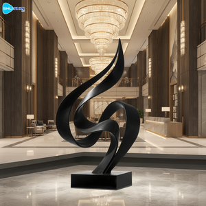 منحوتة فنية حديثة من الفولاذ المقاوم للصدأ على شكل لهب متحرك قابلة للتخصيص - Product Image 6