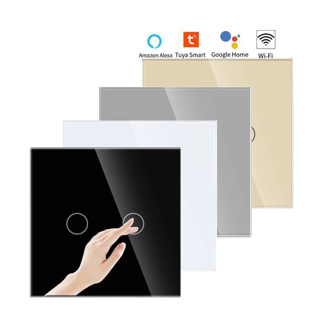 Touchmi  European Alexa 220VRemote Control Work Wifi Touch Wall Led Light Home Tuya Smart Switch