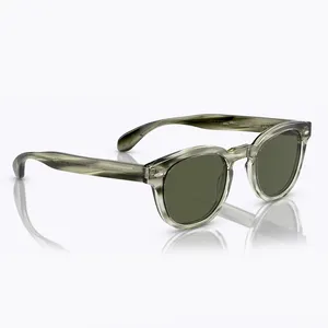 Fighroad occhiali da sole classici retrò di qualità su misura verde scuro uv400 acetato occhiali da sole per donna uomo