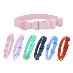 ปลอกคอสัตว์เลี้ยงกันน้ำ PVC โบ นา เม็ง ชุน พร้อมหัวเข็มขัด POM สายรัดคอเนื้อนุ่ม ป้องกันคราบสกปรก - Product Image 5