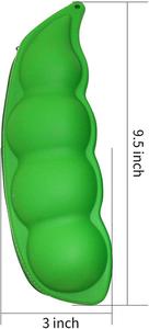 Creative 3D Silicone Pencil Case Pen Holder Cute Carrot Cactus Pea Students' Waterproof Stationery for Kids' School Bags - Product Image 4