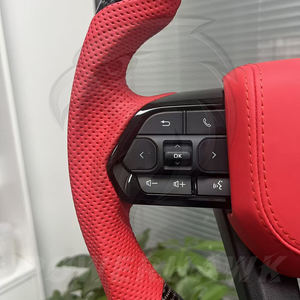 Setir Kulit Karbon Premium Gaya GR untuk Toyota Hilux Revo N70 N80 Tacoma Tundra Fortuner Land Cruiser LC300 LC200 - Product Image 2