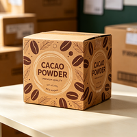 Boîte personnalisée esthétique imprimée numériquement pour poudre de cacao, qualité supérieure, production 72H, carton d'expédition en papier ondulé imperméable