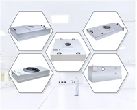 Unit Filter Kipas FFU Anti Ledakan Baru Kelas 100, Laminar Flow Hood, Cleanroom, Clean Booth, Pemurni Udara, Filter HEPA 99,99%