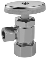 Vanne d'arrêt d'angle multi-tours sans plomb poignée évasée de Compression vanne d'arrêt d'angle en laiton chromé pour robinet de tuyau d'eau