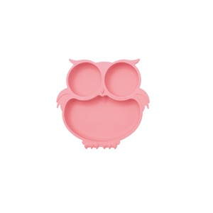 Plato de Silicona Seguro para Bebés, Diseño de Búho de Dibujos Animados, Plato Seccionado con Base de Succión Fuerte, Apto para Lavavajillas, Ecológico, Personalizable - Product Image 2