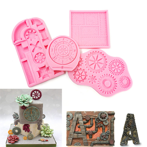 Steampunk Cogs Moule Horloge Montre Roue Engrenages Silicone Fondant Moule <span class=keywords><strong>Chocolat</strong></span> Moule Pour Cupcake Toppers Fête Gâteau Décoration - Product Image 3