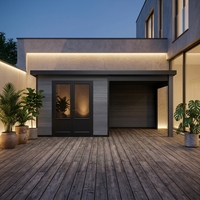 Caseta de Jardín Móvil de Madera WPC con Protección UV Serie D, Moderna, Ecológica y Resistente, Caseta de Madera para Apartamentos