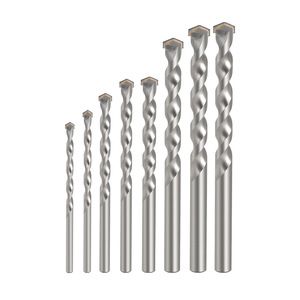 <b>Masonry</b> <b>Drill</b> <b>Bits</b> <b>Set</b> Round Shank Spiral Tip For Concrete Wall Drilling Bright Uncoated Dry Cooling - Product Image 5