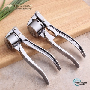 Stainless Steel Garlic Press Manual <b>Kitchen</b> Tool For Cooking Adults Modern Style All Seasons <b>Camping</b> Use - Product Image 6